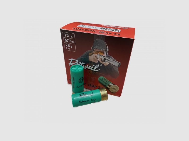 ROTTWEIL SUBSONIC TRAP 28 - 12/67,5 - 28 GR. - 2,4 MM - 25 STÜCK