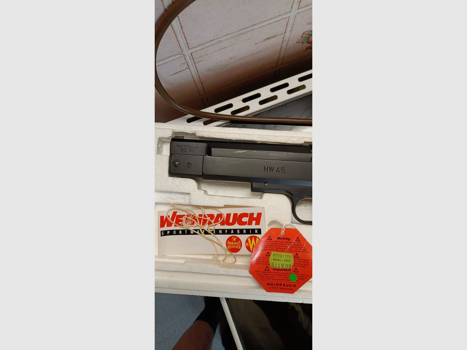 Pistola de aire Weihrauch HW 45 Pavonado