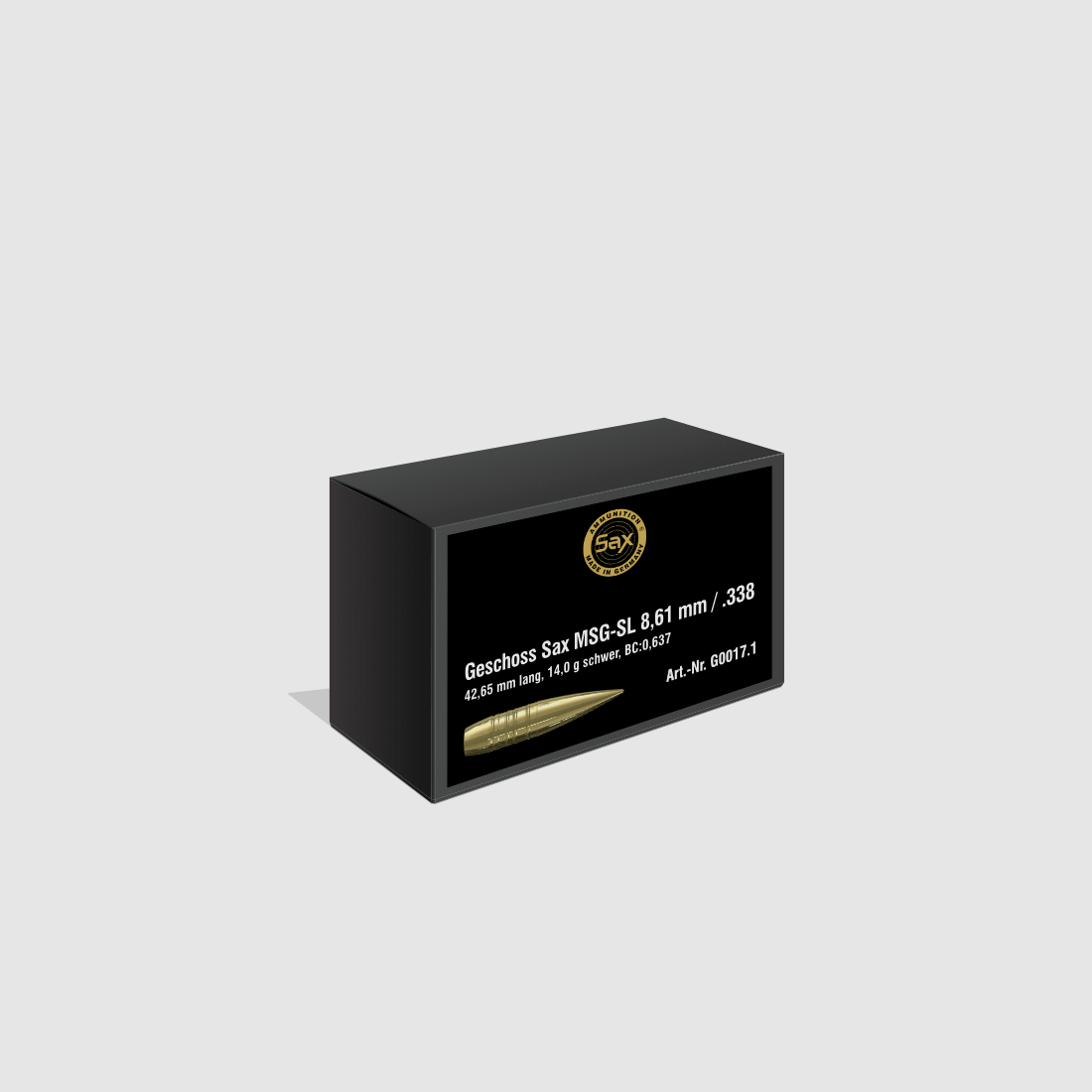 Projectiles Sax MSG 8,5 mm / .338, 14,00 g / 216,05 gr, Bild 1 von 2