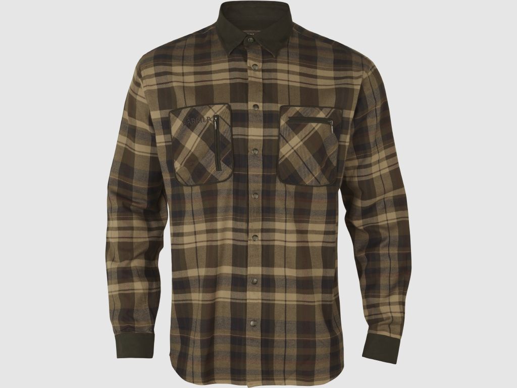 Härkila Pajala beige flannel shirts for men