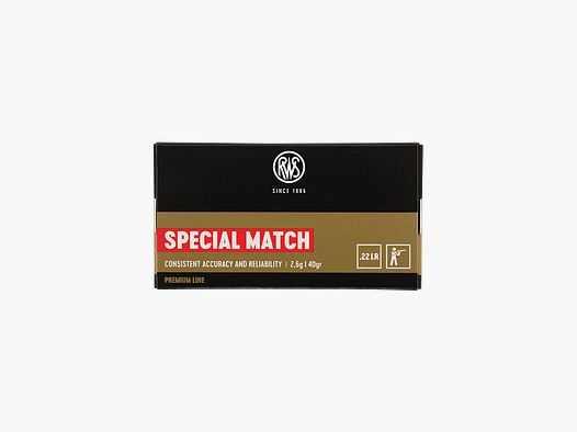 BOX MIT 50 PATRONEN RWS SPECIAL MATCH CAL.22LR 40GR