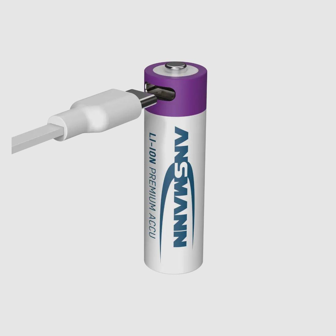 Pacco da 4 batterie AA Li-Ion Ansmann con cavo di ricarica