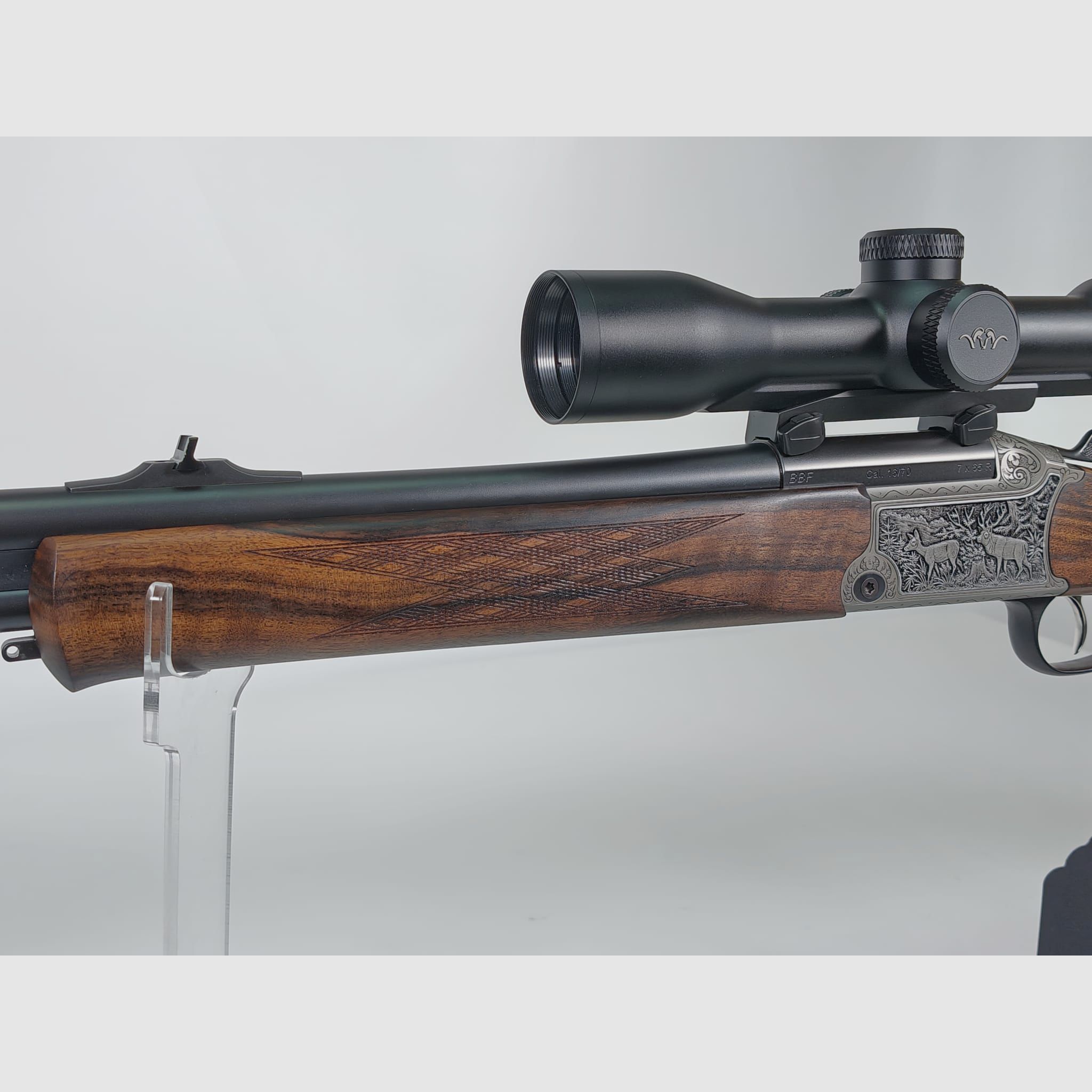 Blaser BBF 95 Luxus 7x65 R / 16/70 – neuwertig mit neuem Blaser 1,7–10x42, Bild 7 von 11