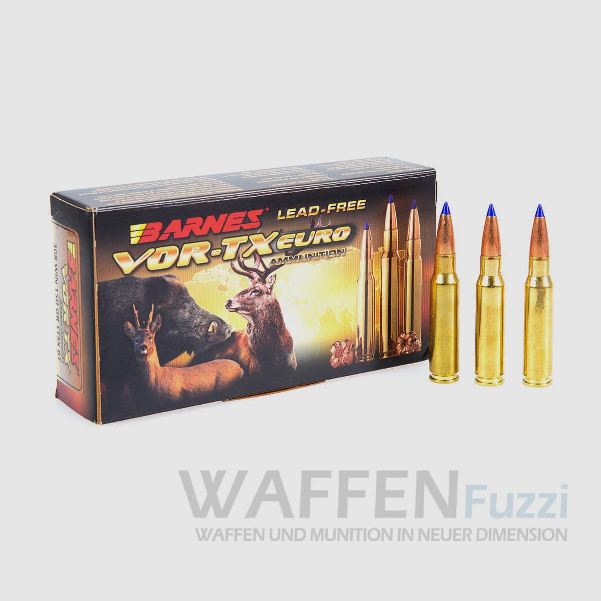 Barnes Vor-TX .308 Win TTSX lead-free hunting cartridges 150 grs