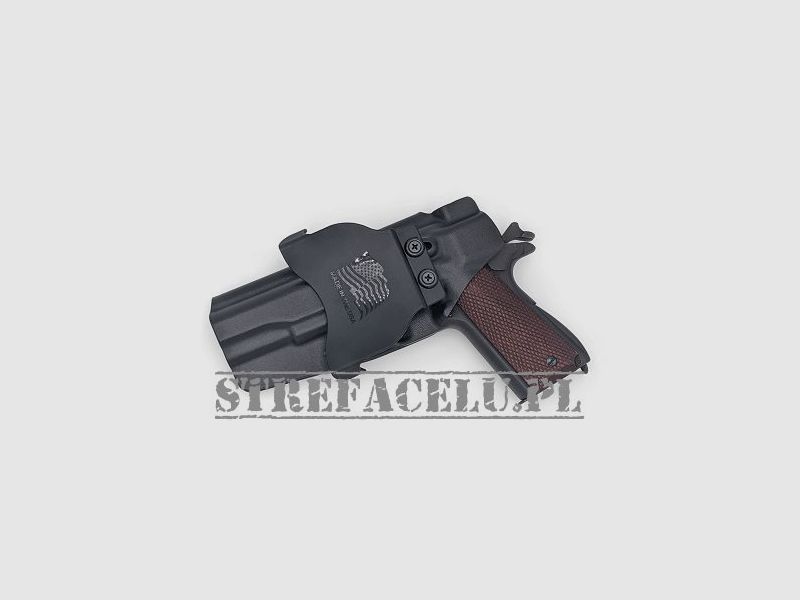 Rechtshandig buitenholster voor 1911 Government-pistool zonder rail, RH OWB Kydex, kleur: zwart