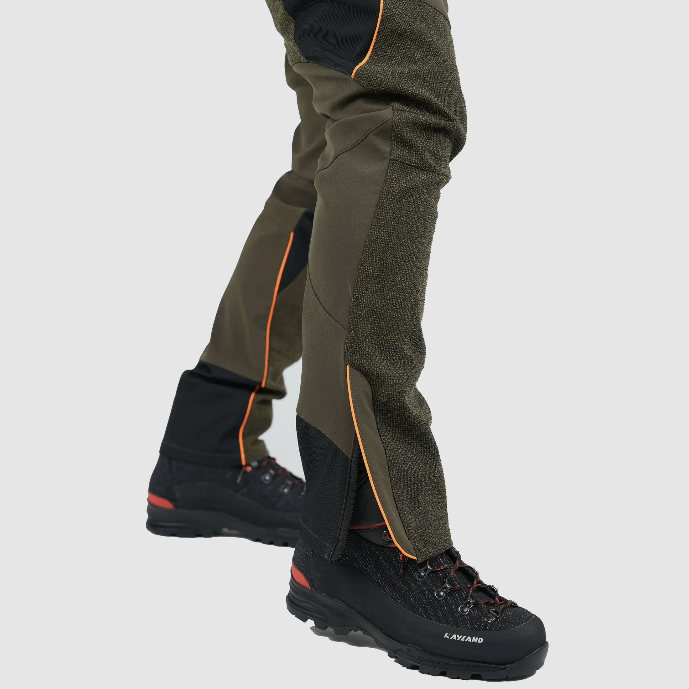 HOSEN – MASSERIA – MICROFIBER Olive / Orange Fluo, Bild 3 von 4