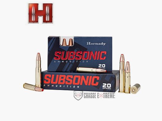 20 cartuchos HORNADY Subsonic Cal 45-70 Gvt 410gr Sub-x