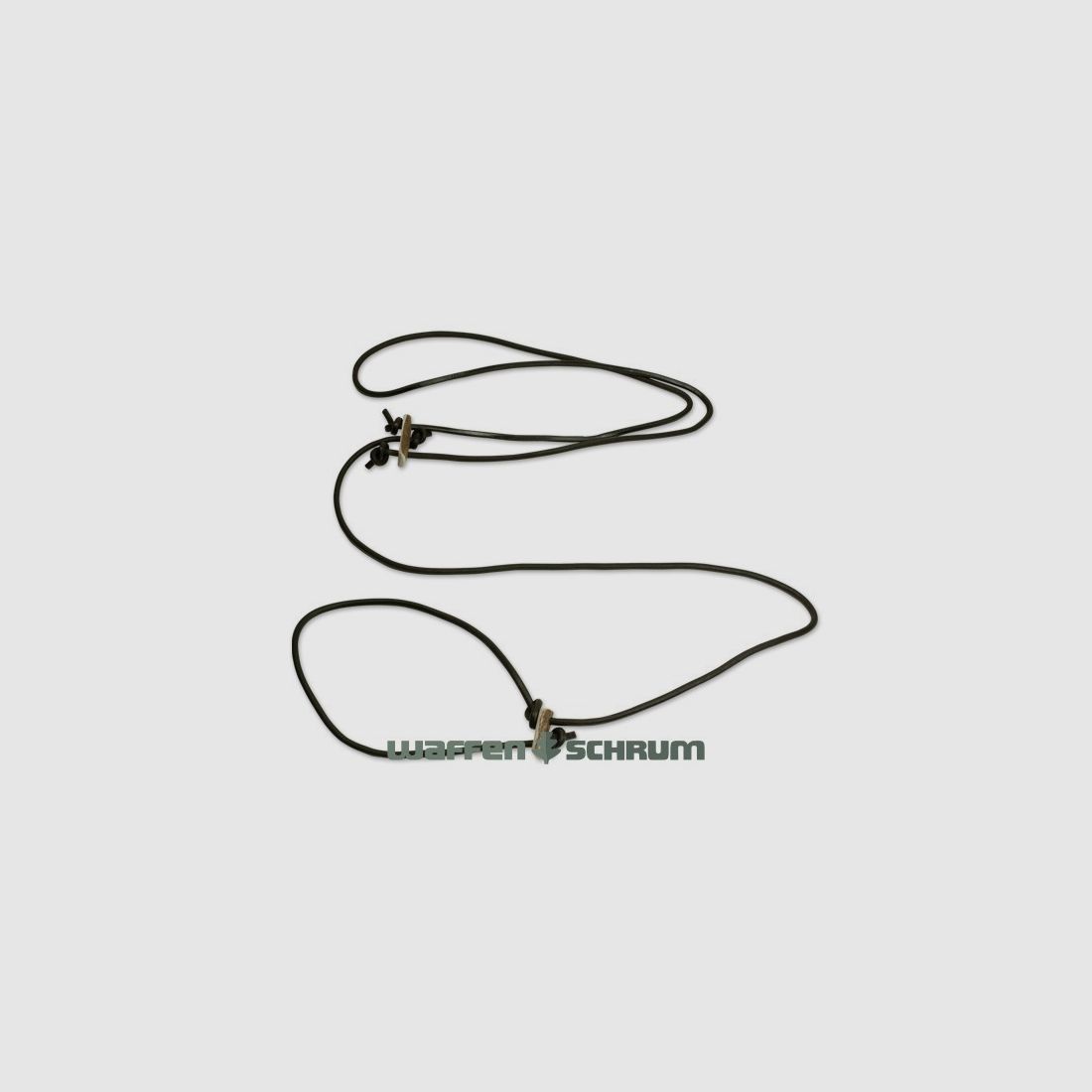 Mystique Lautlose Pirschleine  Rundleder 6mm mit Hirschhorn