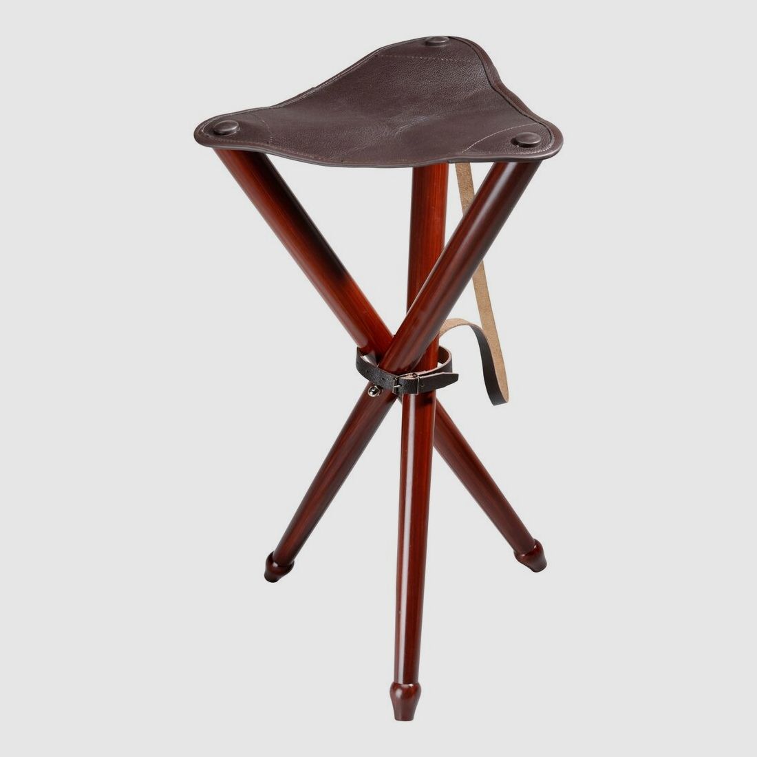 Wald & Forst Dreibein Sitzstuhl mit Leder