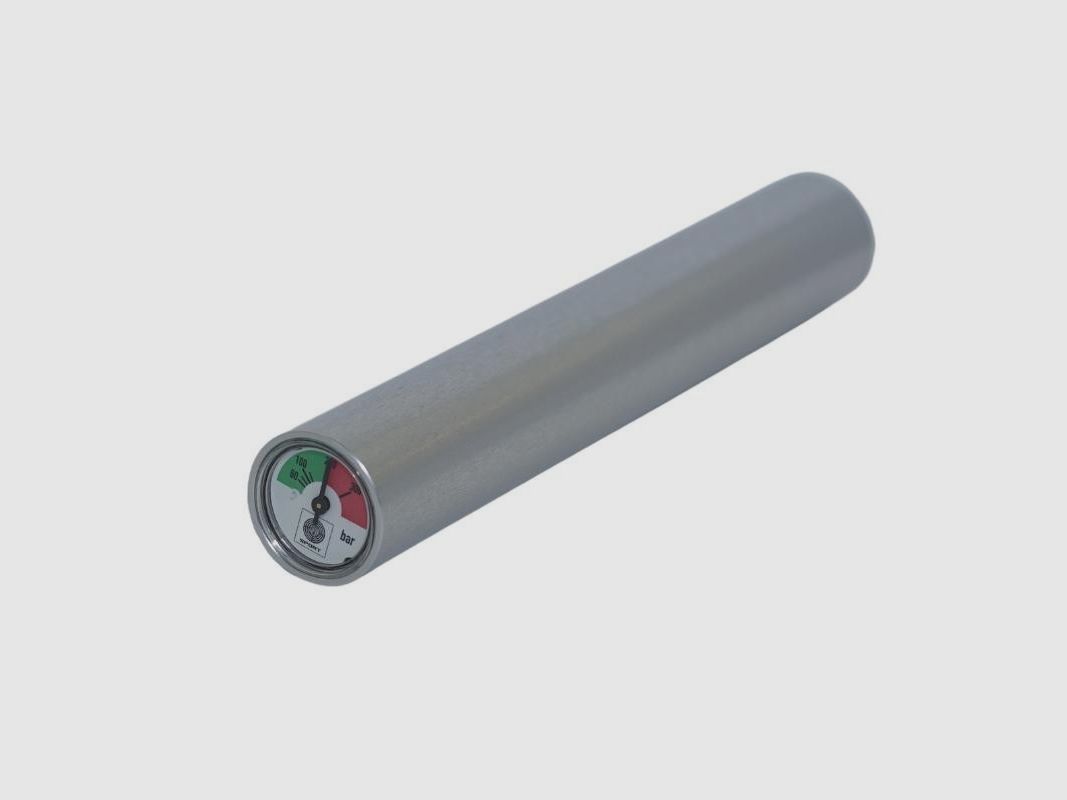 Compressed air tank for Steyr air pistol COMPACT aluminum / silver