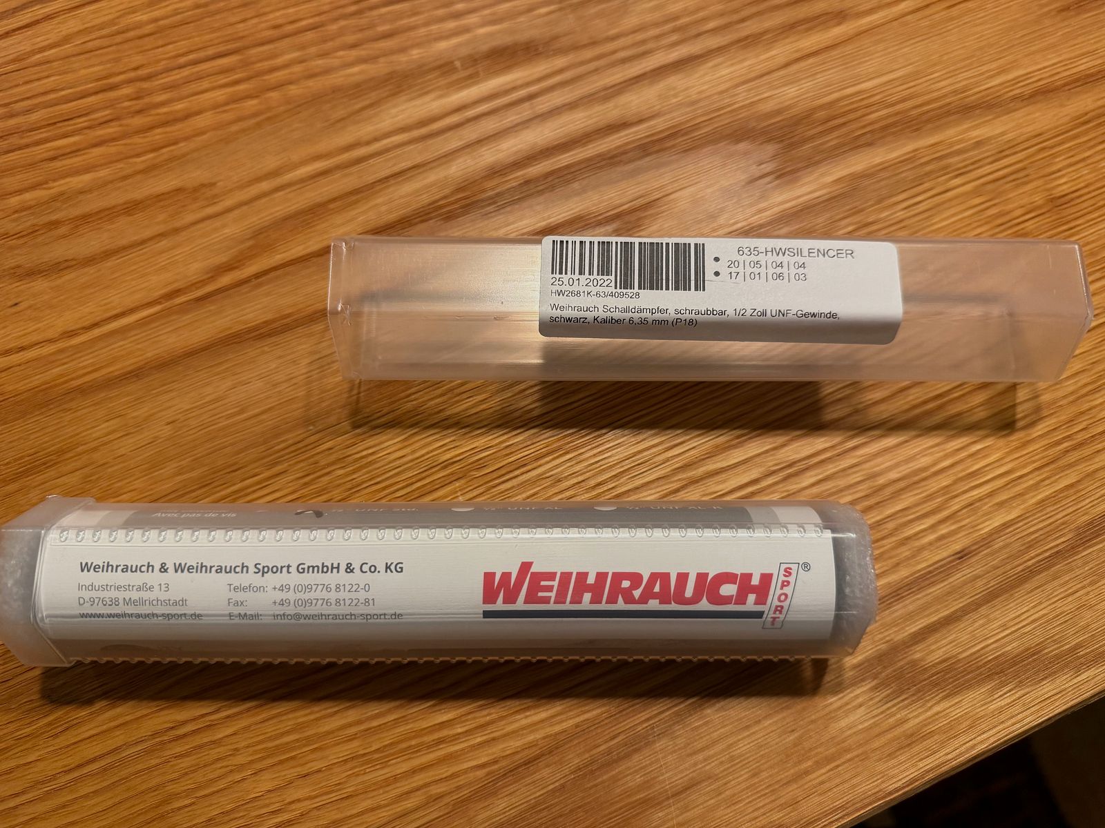 Weihrauch Schalldämpfer 635-HWSILENCER 1/2 Zoll UNF Gewinde