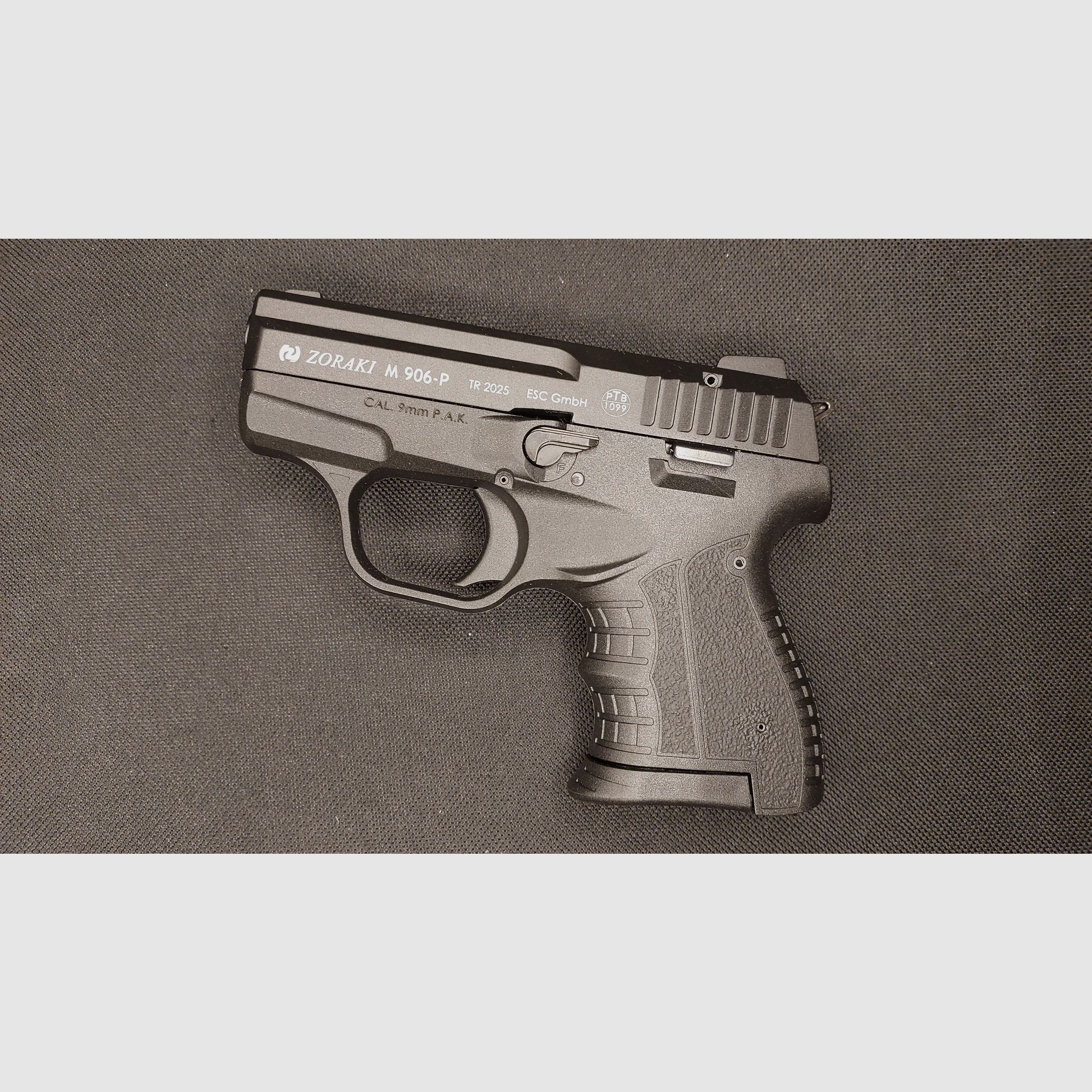 Zoraki 906-P blank firing pistol blued black 9mm P.A.K. (PTB 1099) - 906 like new!