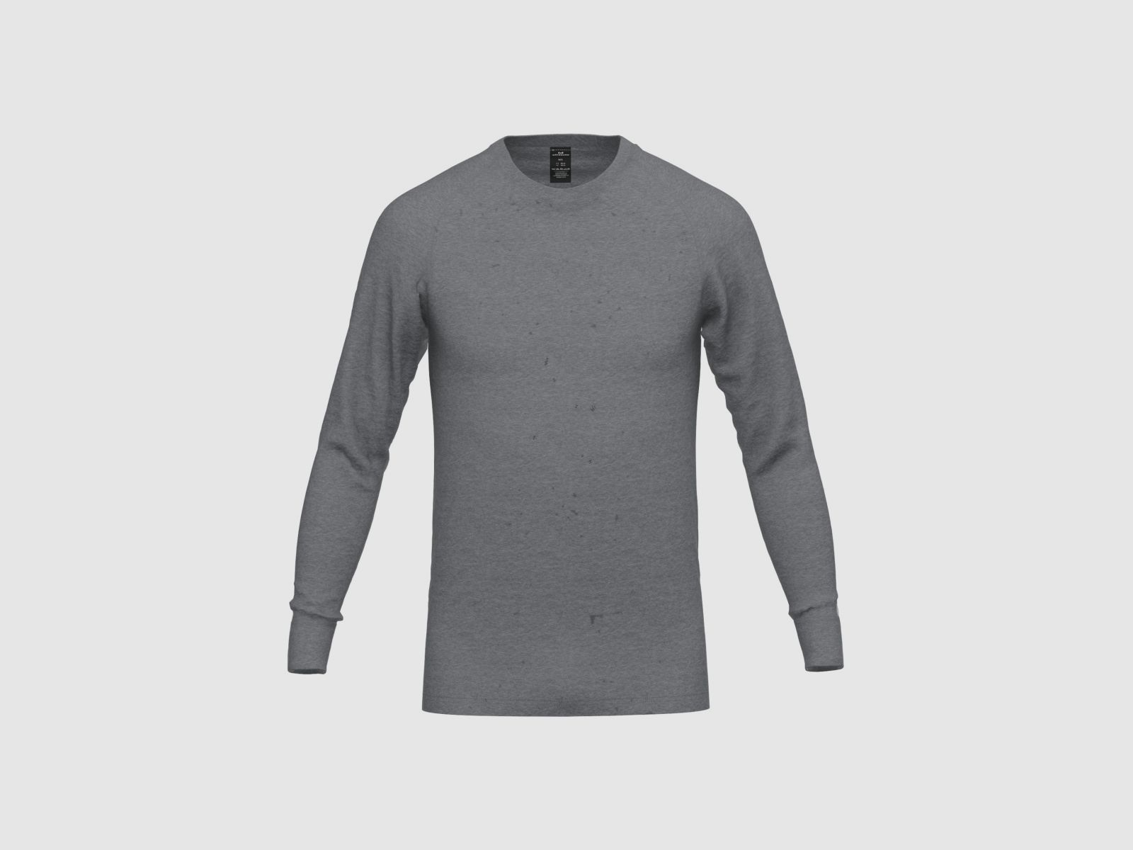 CECEBA Thermo Sport 1/1 Arm Shirt Grau Dunkel Melange