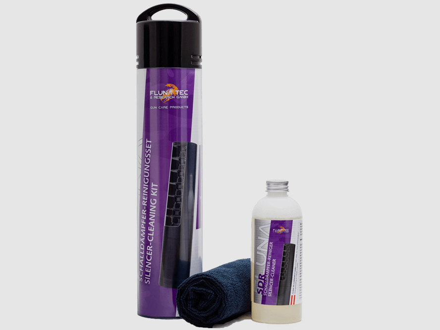 Fluna Tec 569 Reinigungsset für Schalldämpfer SDR 250ml mit Mikrofasertuch