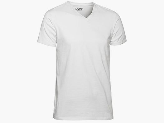 Clique T-shirt z dekoltem w serek Męski Biały