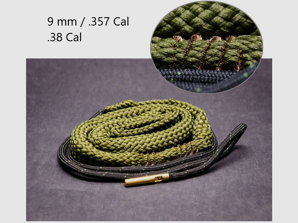 Weapon cleaning cleaning cord barrel cleaning cord caliber .38 / 9 / .357 Cal, image 2 of 3