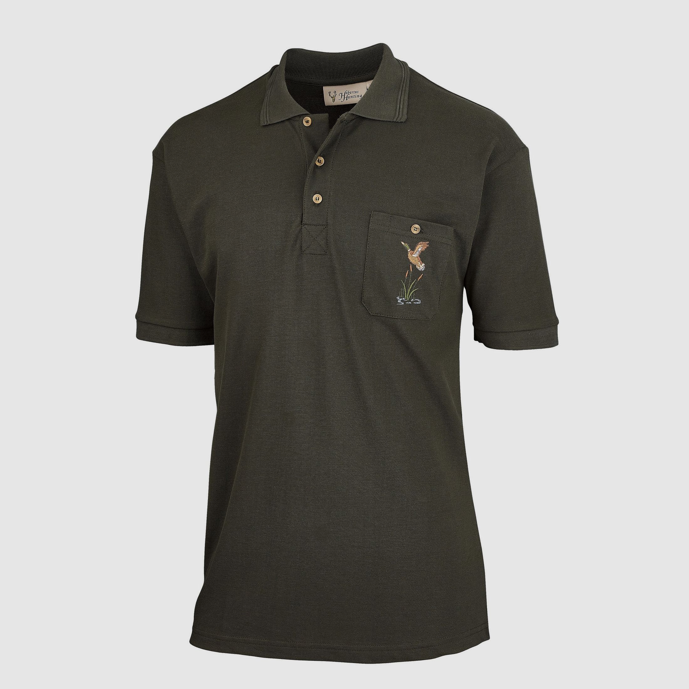 Hubertus Herren-Poloshirt Fliegende Enten