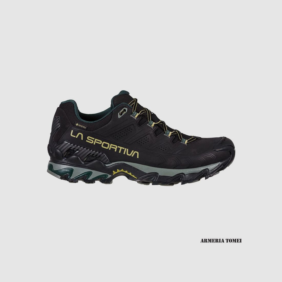 SHOES – MEN – LA SPORTIVA – ULTRA RAPTOR II LEATHER WIDE GTX Black/Cedar, image 4 of 7