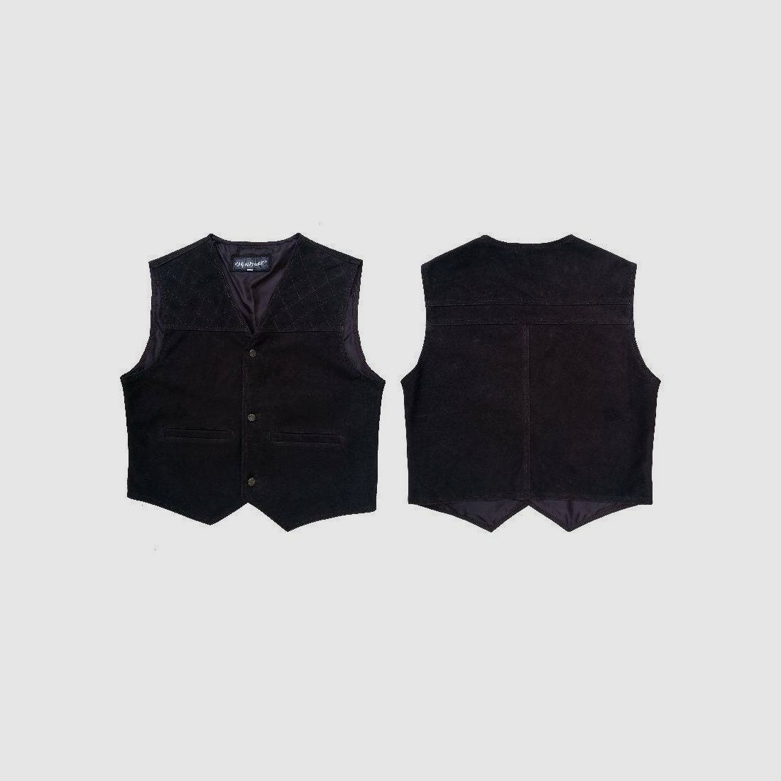 Brown Leather Vest La Nuova Regina