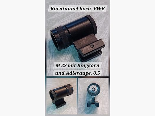 Korntunnel hoog Feinwerkbau met ring sight en eagle eye 0,5
