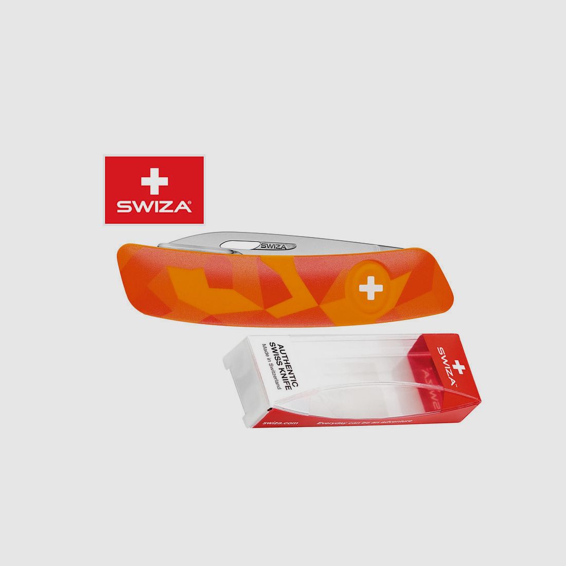 SWIZA Schweizer Messer FILIX D03 CAMO URBAN ORANGE, Edelstahl 440, 11 Funktionen, Korkenzieher