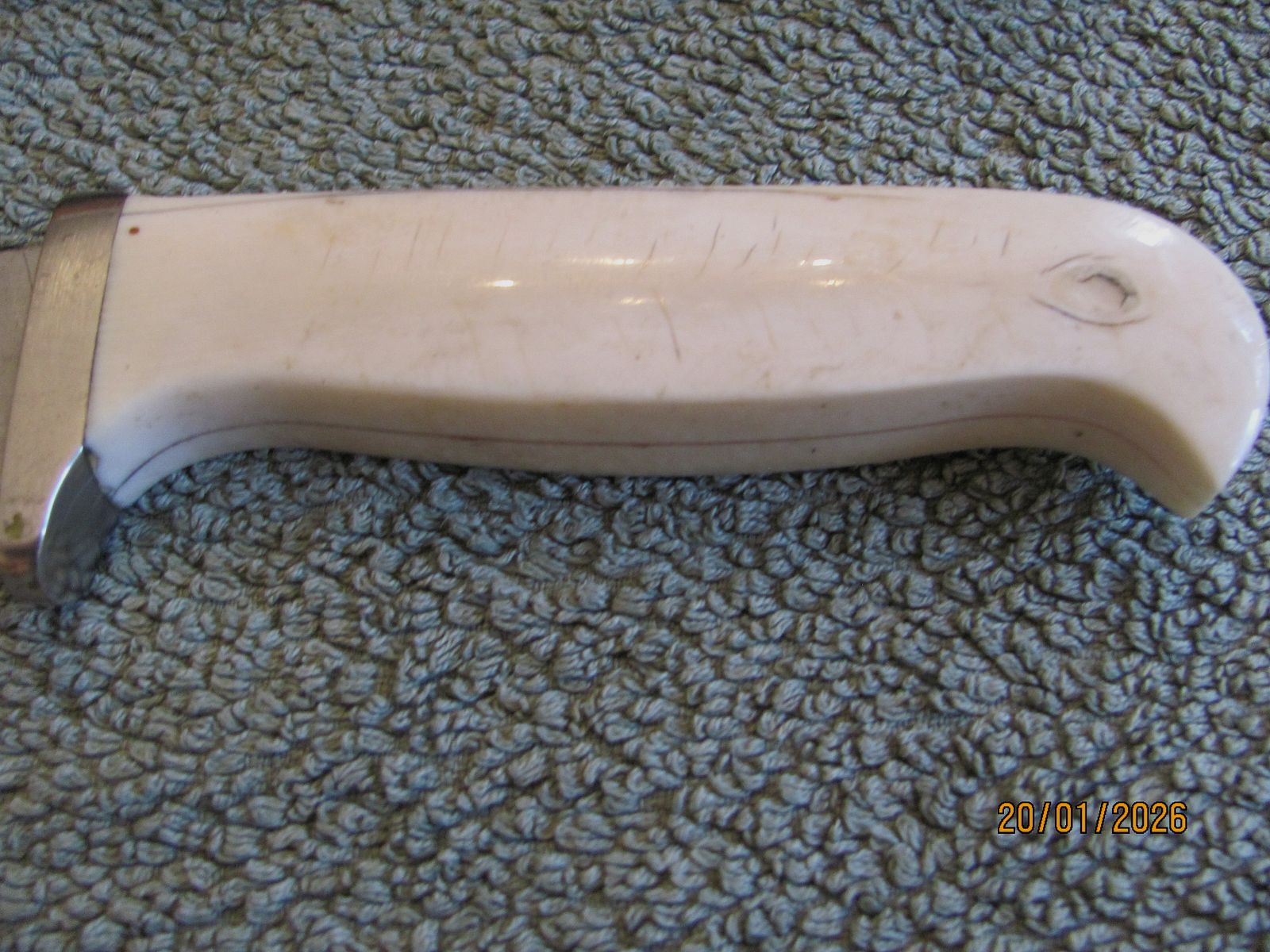 Original Puma White Hunter avec une poignée en os faite à la main - PIÈCE UNIQUE !