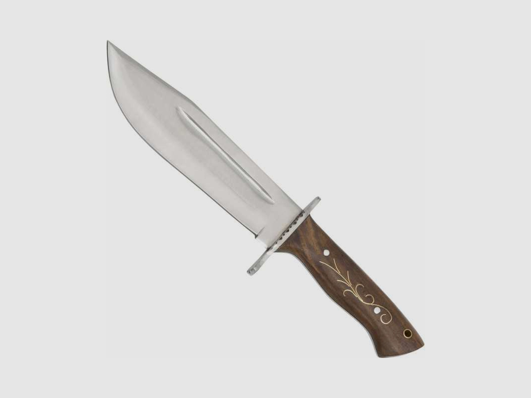 Cuchillo Bowie Haller 420 de acero inoxidable con funda de cuero