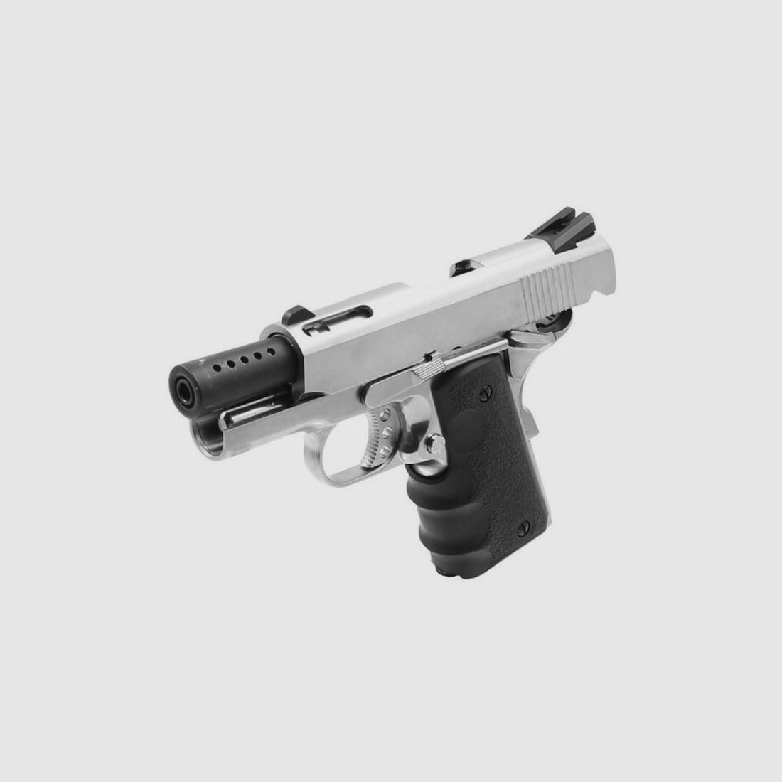 GBB 1911 Mini AW CUSTOM - Wykończenie Srebrne - Realistyczny Blowback - Precyzja i Niezawodność w Terenu, zdjęcie 4 z 5