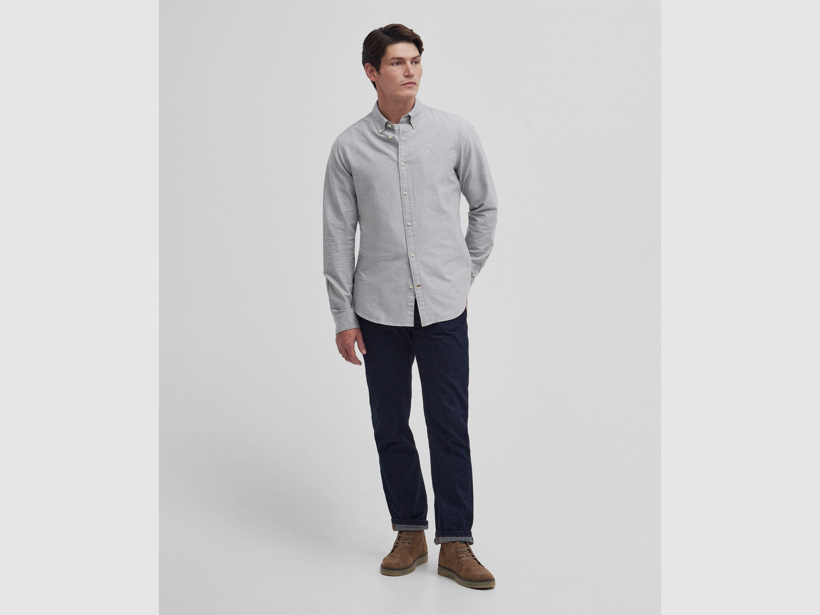 Camisa Oxford Tailored Pale Sage de BARBOUR