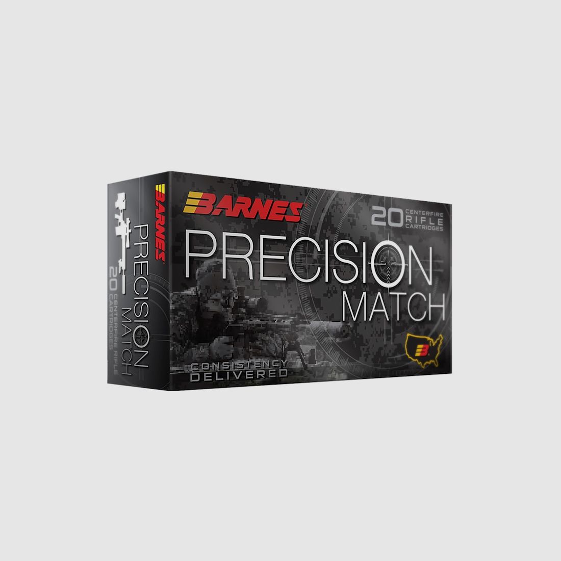 Barnes PRECISION MATCH .223 Rem. 55GR OTM Boat Tail 20 Patronen