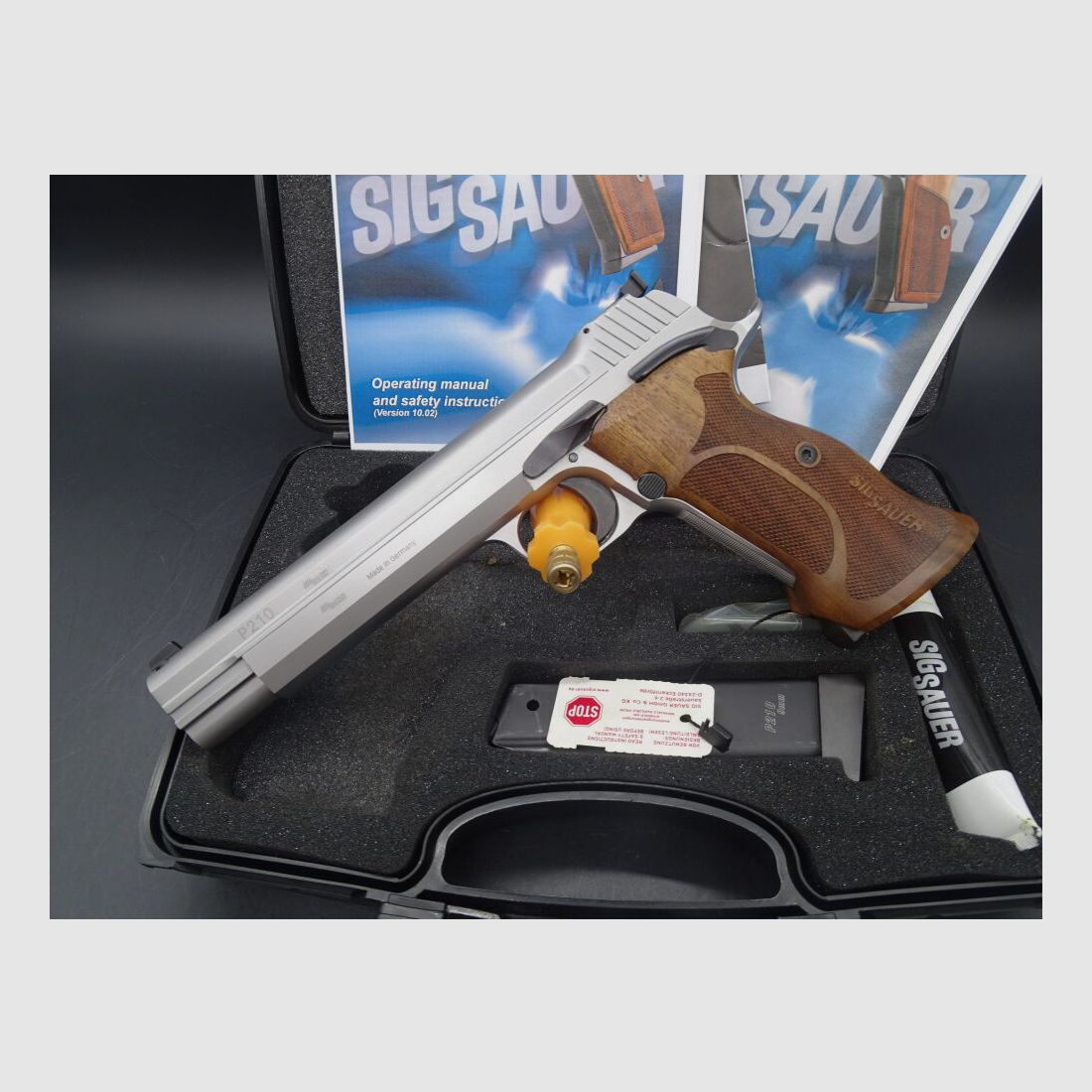 SIG Sauer P210 Super Target Silver 6" Hecho en Alemania P210 Super Target Silver