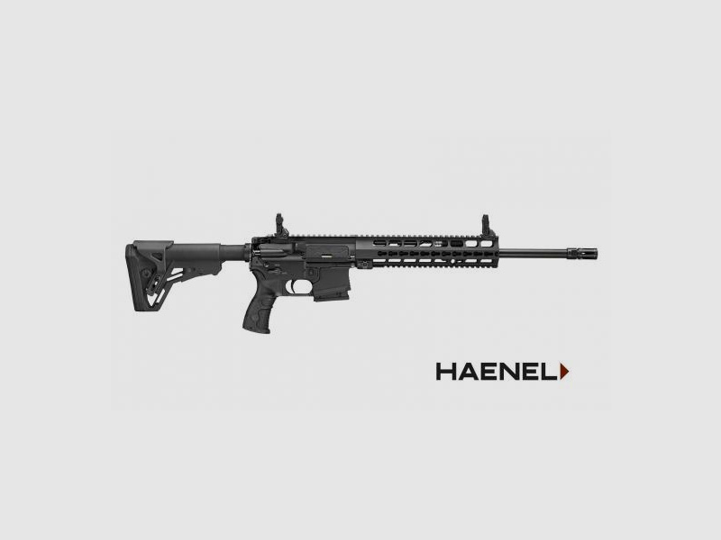 Haenel Selbstladebüchse CR 223 16,65" schwarz mit kurzem Handschutz und Feinabzug