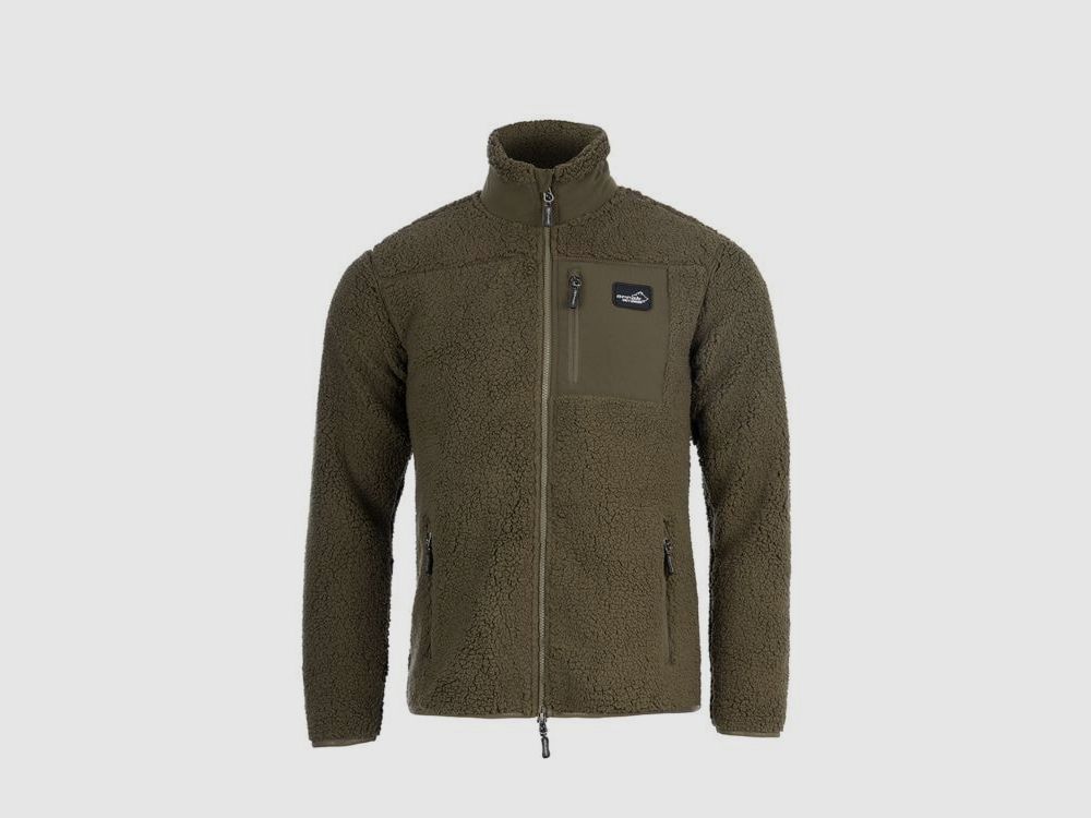 Arrak Sherpa Fleecejacke Herren Olivgrün - 3XL