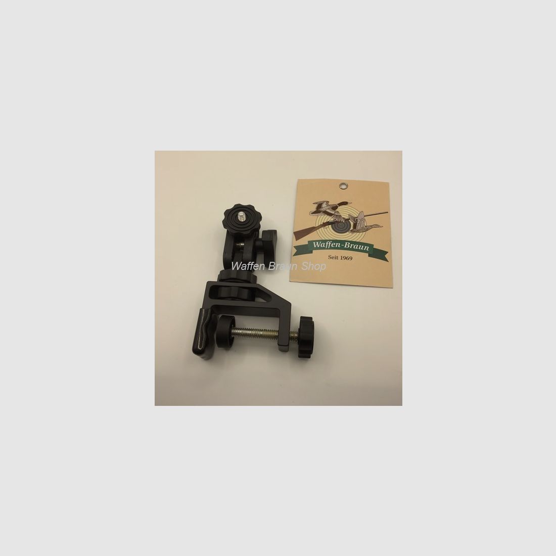 PEDCO Klemmstativ mit Kugelgelenk, schwenkbar, 8cm hoch, schwarz