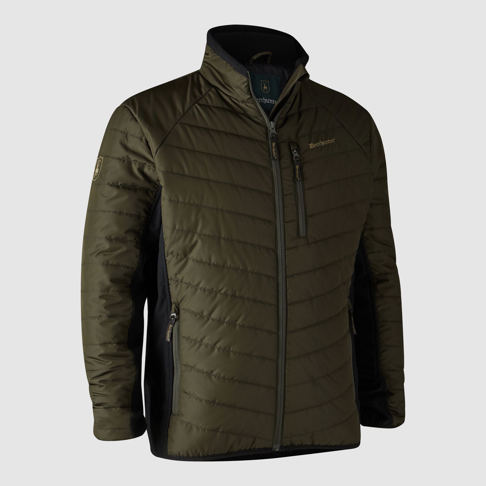 Chaqueta acolchada Deerhunter Moor con softshell Verde Aventura L