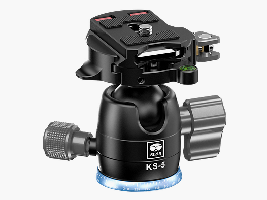 Sirui KS-5 Low Gravity QR Balhoofd met Panning Arca-Type Plaat