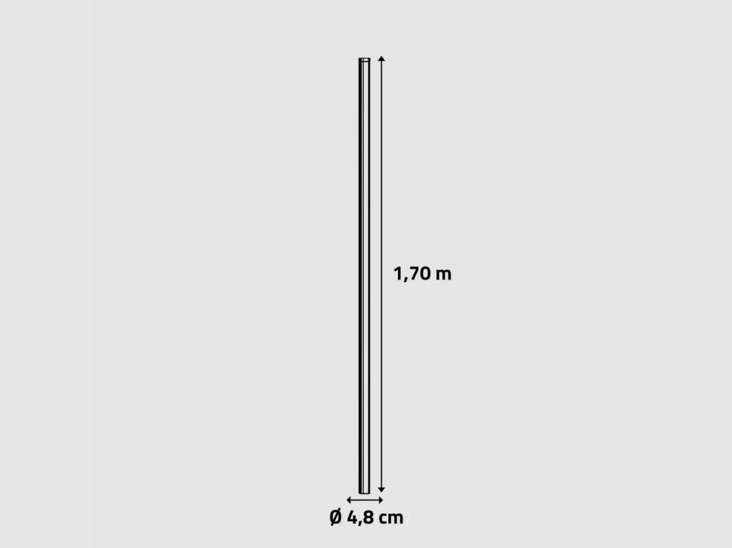 Piquet en acier pour grillage rouleau - Ø4,8mm x 170cm, image 2 sur 3