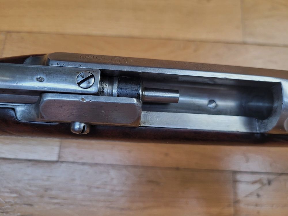 Wunderschönes Chassepot-Gewehr Modell 1866 – 2. Typ – Herstellung Februar 1872 – Châtellerault – Vollständige Seriennummer außer Baguette – Lesbares Emblem – Wunderschöner Lauf – Premium-Zustand – TBE++, Bild 21 von 33