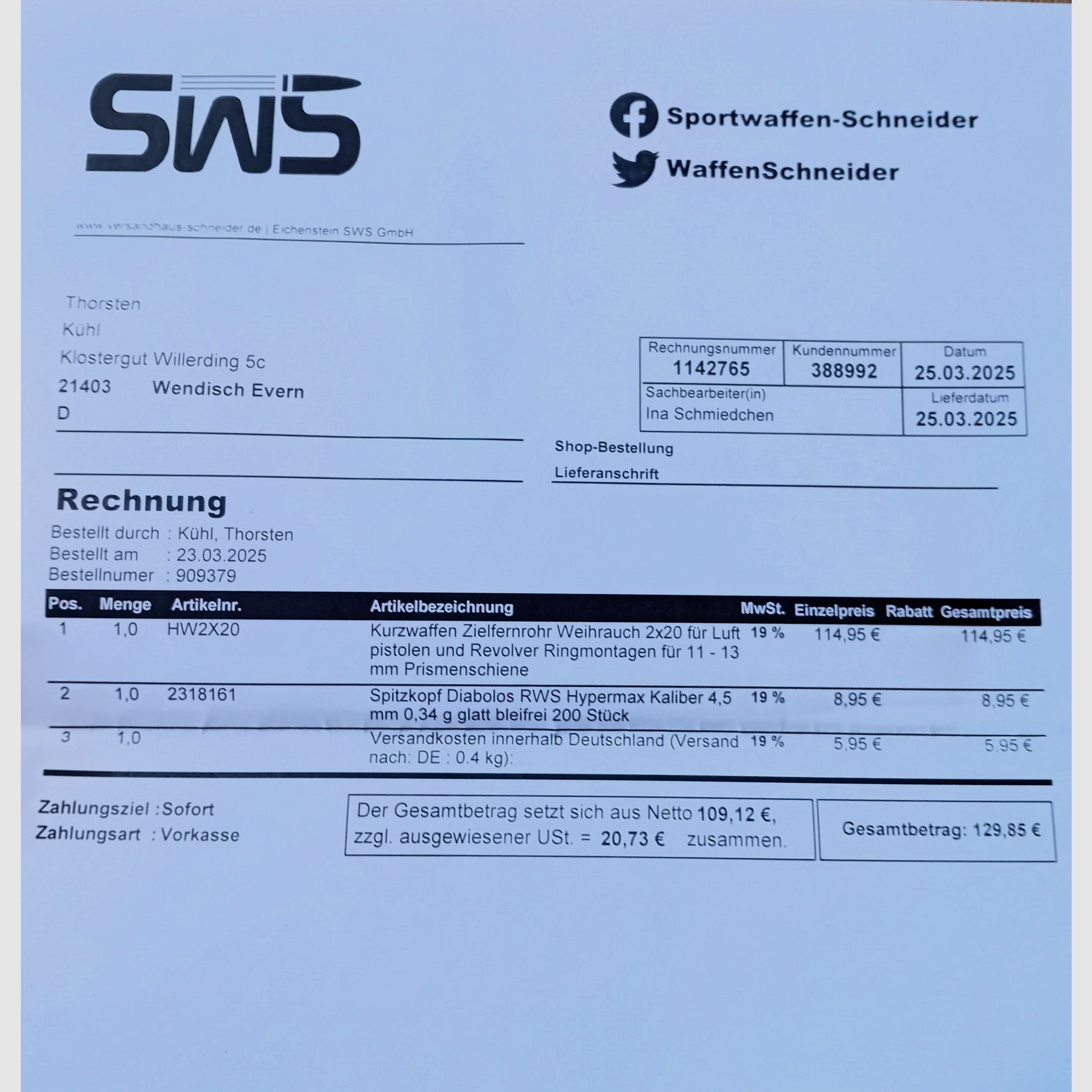 Air pistol Weihrauch HW45 with scope 2x20 and a lot of accessories purchase 11/2024