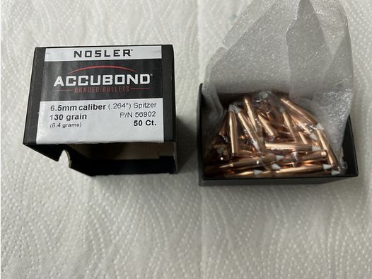 Nosler Accubond 130 grain cal. 0.264/6,5