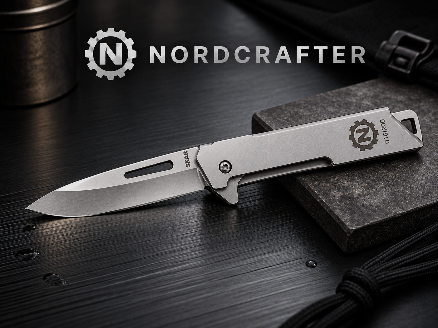 NORDCRAFTER SKAR EDC Mini-couteau pliant acier inoxydable 132 mm Édition limitée 200 pcs., image 1 sur 6