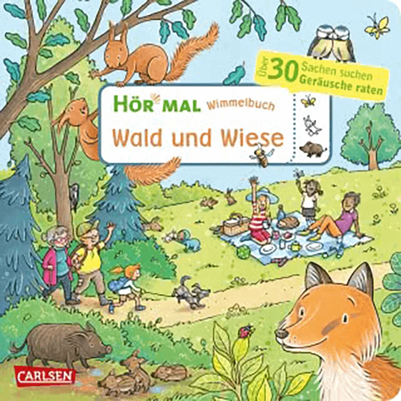 Książka dla dzieci "Słuchaj - Wimmelbuch: Las i Łąka"