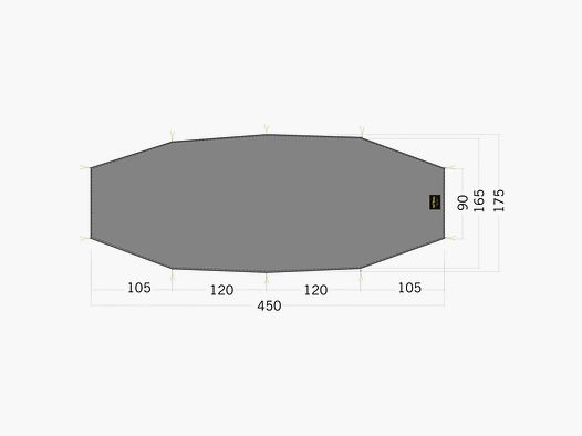 Tatonka Tatonka Zeltunterlage Floor Sheet LT Rokua 3 steingrau oliv