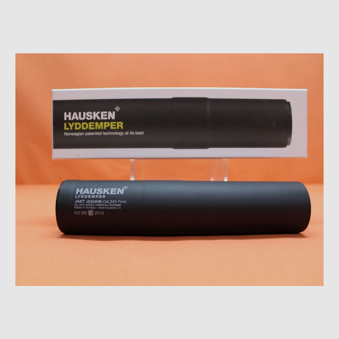 Hausken	 Schalldämpfer .243-7mm Hausken Jakt JD224 Innengewinde (M18x1) Alu schwarz