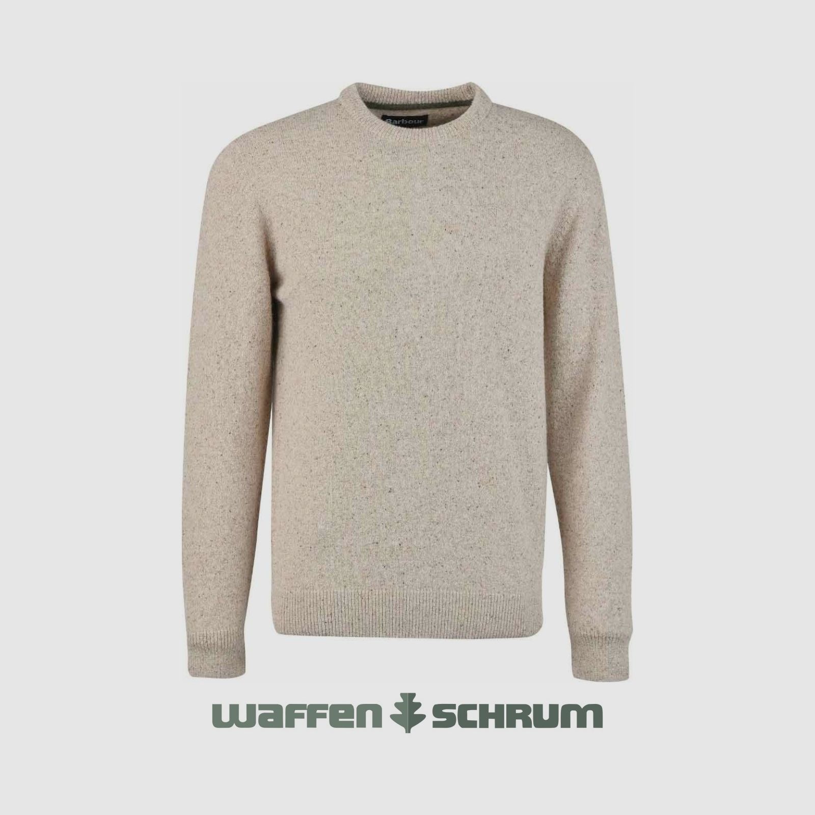 Barbour Pullover Essential Tisbury Crew Dark Sand