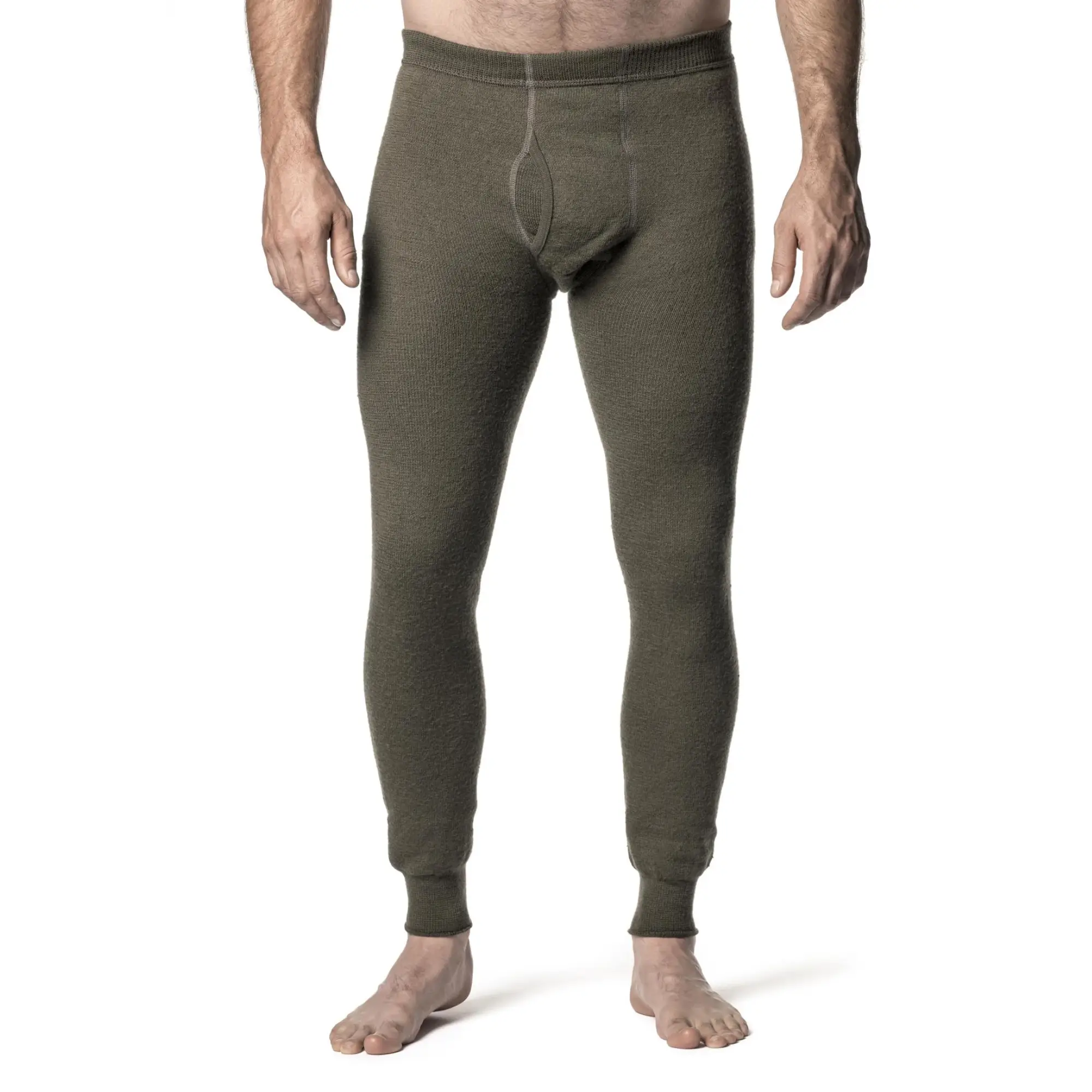 Woolpower Long Johns Man 400 Thermo-Unterhose mit Eingriff (Pine Green), Bild 2 von 3