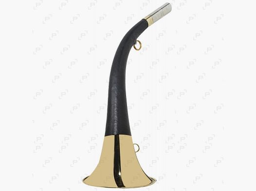 Corno con campana in rame PISTEURS rivestito in pelle