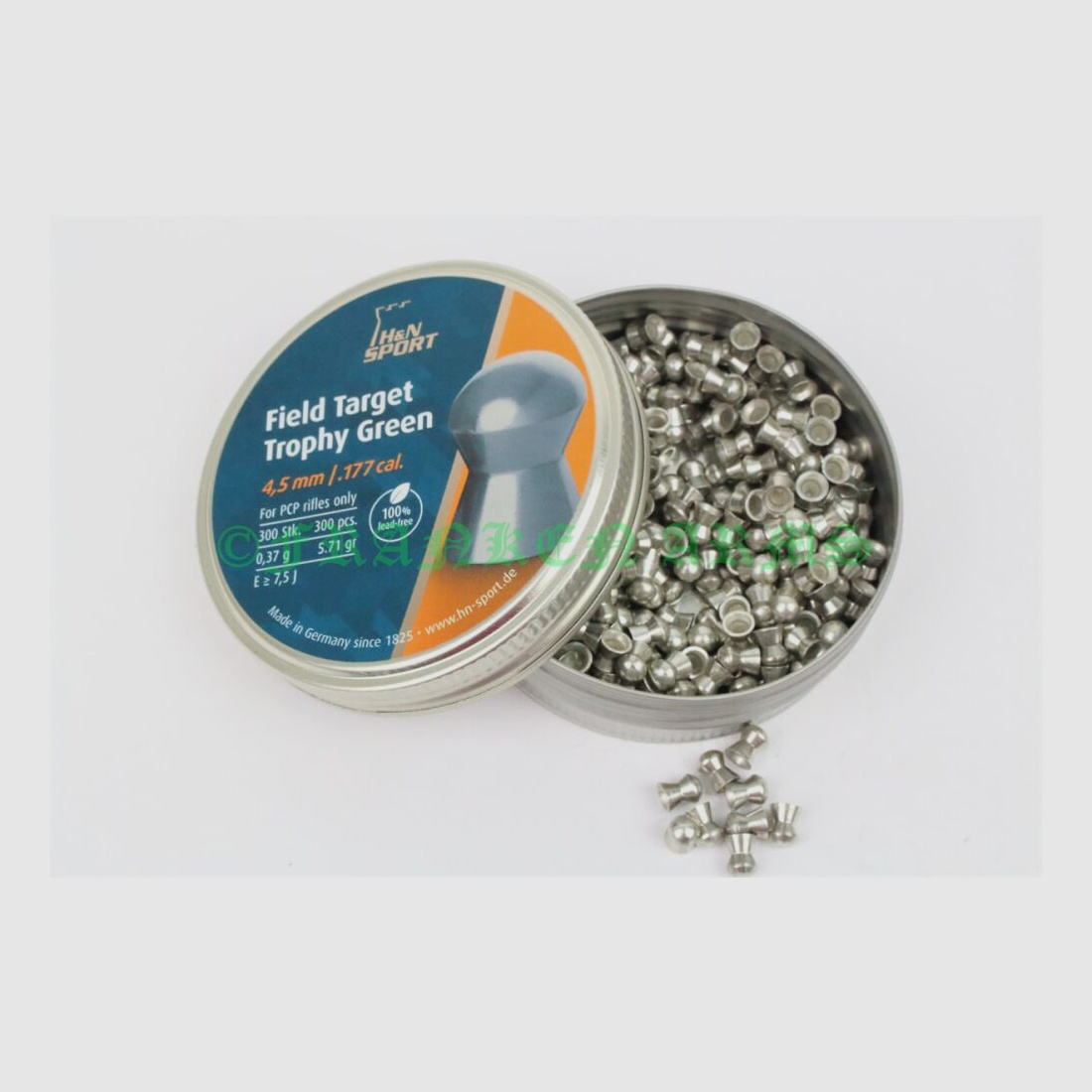 H&N Field Target Trophy Green 4,50mm 300 Stück