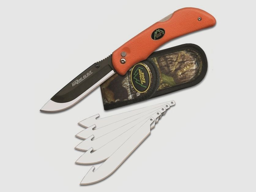 OUTDOOR EDGE Razor Lite Messer orange + 6 Stck. Ersatzklingen