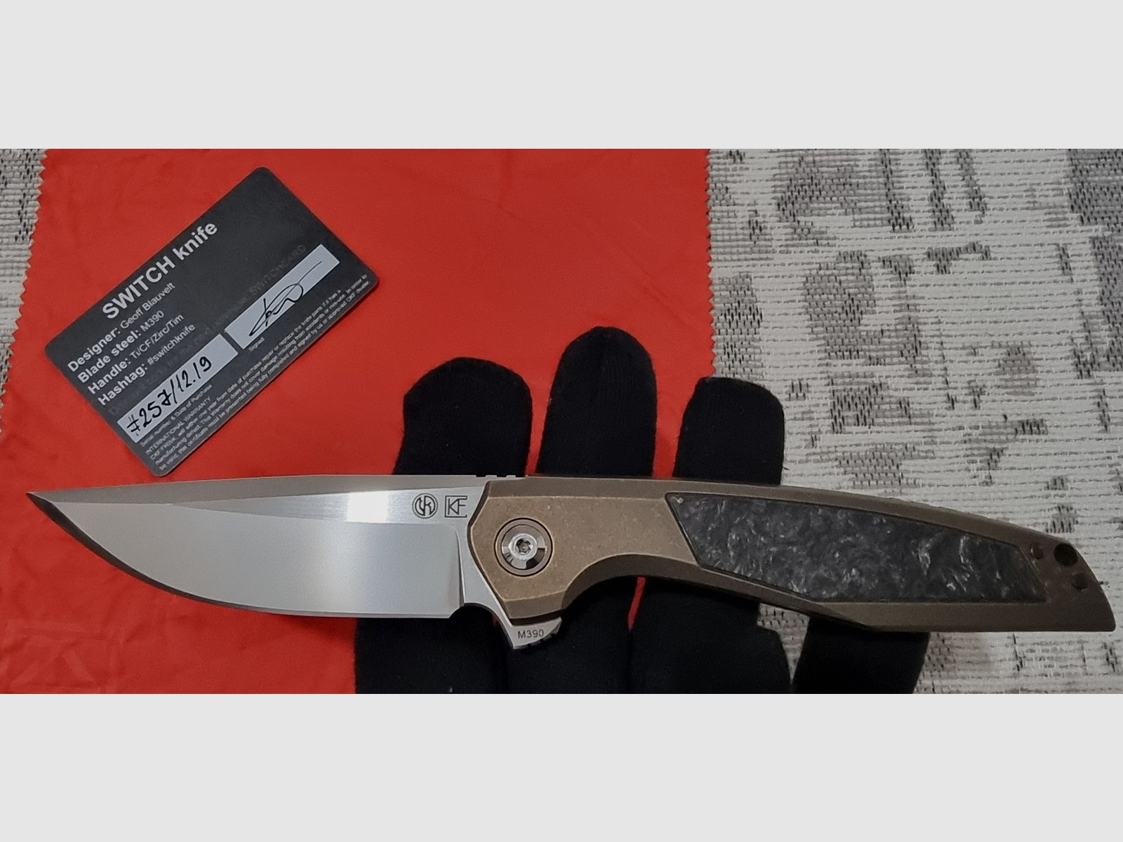 CKF Switch #257 – Tuff Knives – Limitiert 333 – M390 – Voll Titan – neu
